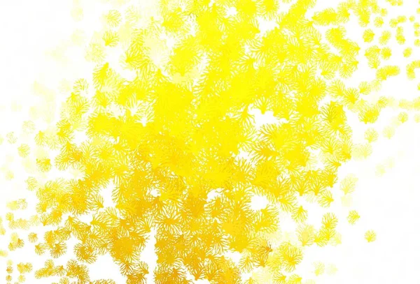 Hellgelbes Vektor Abstraktes Muster Mit Blättern Leuchtend Farbige Illustration Mit — Stockvektor