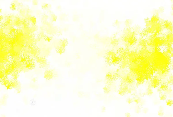 Світло Жовтий Вектор Елегантний Візерунок Листям Блискуча Абстрактна Ілюстрація Листям — стоковий вектор