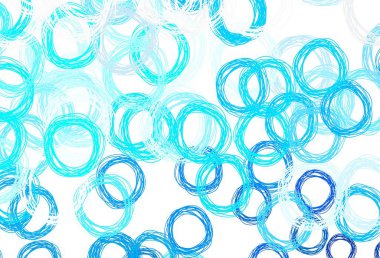 Lekeli hafif Mavili vektör arkaplanı. Bulanık dekoratif tasarım baloncuklu soyut tarzda. Duvar kağıtlarının dokusu için desen.