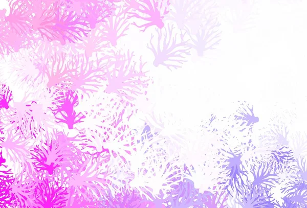Viola Chiaro Rosa Vettore Sfondo Naturale Con Rami Illustrazione Colorata — Vettoriale Stock