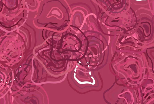 Светло Розовая Векторная Текстура Изогнутыми Линиями Яркая Иллюстрация Состоящая Изогнутых — стоковый вектор