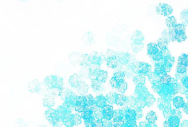 Açık mavi, rastgele şekilli sarı vektör deseni. Rastgele şekillerle soyut tarzda dekoratif tasarım. Web siteniz için basit tasarım.