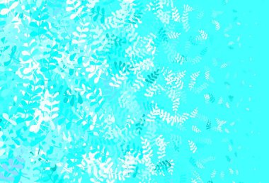 Açık yeşil vektör yapraklı karalama şablonu. Bulanık şekilli ve yapraklı yepyeni bir resim. İşiniz için en iyi tasarım..