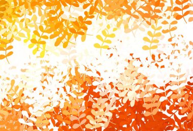 Açık kırmızı vektör yaprak desenli karalama yapar. Yapraklı karalama tarzında yeni renkli çizimler. Web ve broşürler için elle boyanmış tasarım.