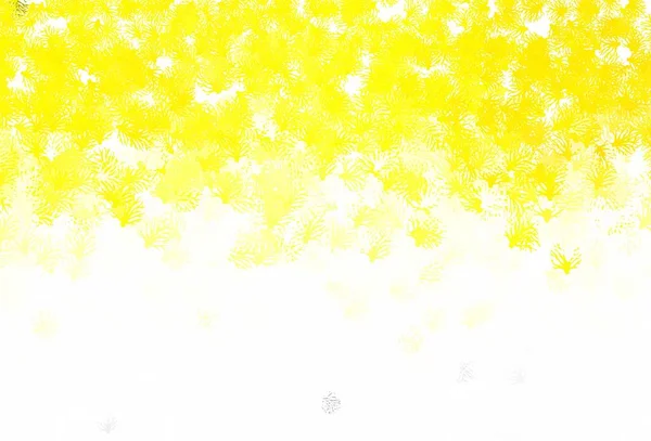 Luz Padrão Doodle Vetor Amarelo Com Ramos Ilustração Abstrata Com — Vetor de Stock