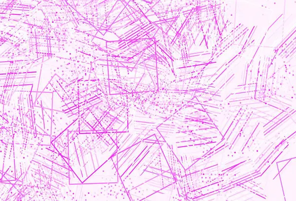Světle Růžový Vektorový Vzor Polygonálním Stylem Kruhy Abstraktní Gradient Ilustrace — Stockový vektor