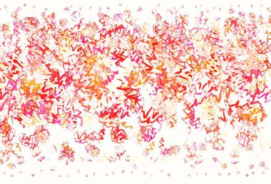 Açık Kırmızı, bükülmüş çizgileri olan sarı vektör şablonu. Değişken çizgileri olan renkli geometrik örnek. Reklamınız, broşürleriniz, broşürleriniz için yeni bir doku..