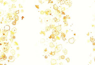 Memphis şekilli Light Orange vektör arkaplanı. Renkli rastgele şekillerle modern soyut illüstrasyon. Web siteniz için basit tasarım.