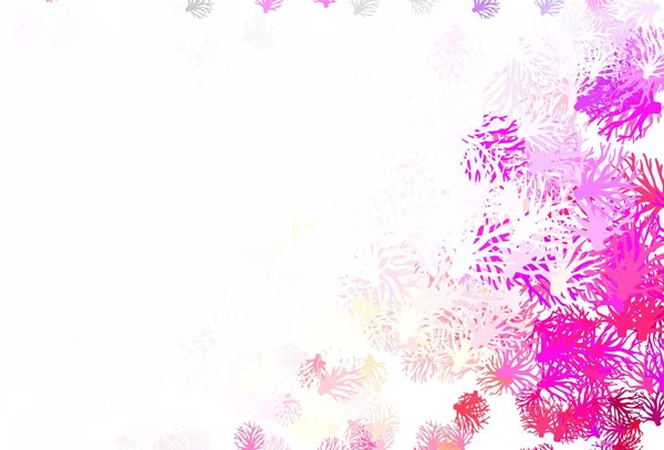 Легкая Многоцветная Векторная Текстура Ветвями Дудл Иллюстрация Листьев Ветвей Стиле — стоковый вектор