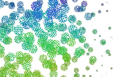 Rastgele biçimlerde ışık çok renkli vektör deseni. Renkli rastgele şekillerle modern soyut illüstrasyon. Kartvizitiniz için modern tasarım.