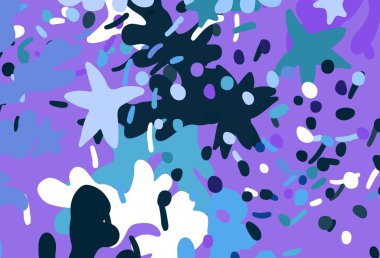 Koyu pembe, soyut şekilli mavi vektör arkaplan. Soyut gradyan şekilli basit renkli çizimler. Kartvizitiniz için modern tasarım.