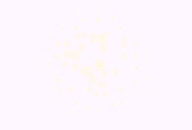 Açık pembe, çiçekli sarı vektör soyut tasarımı. Karalama tarzında çiçekli renkli bir çizim. Ağ ve ambalaj için elle boyanmış tasarım.