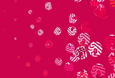 Küreli açık mor vektör deseni. Bulanık dekoratif tasarım baloncuklu soyut tarzda. Reklamlar, broşürler için desen.