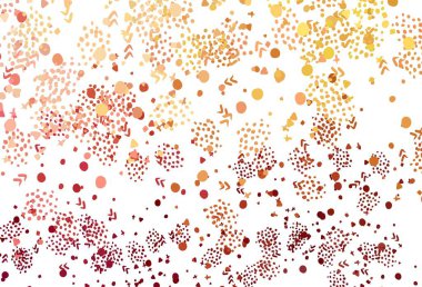 Açık kırmızı, kaotik şekilli sarı vektör şablonu. Modern tarzda değişen renkli kaotik formlar. Kartvizitiniz için modern tasarım.