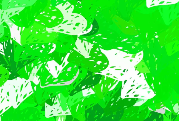 Світло Зелена Векторна Текстура Прекрасними Серцями Прекрасний Стиль Святкування Серця — стоковий вектор