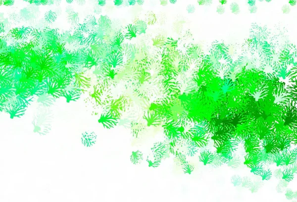 Texture Vectorielle Doodle Vert Clair Avec Branches Croquant Gribouillis Sur — Image vectorielle