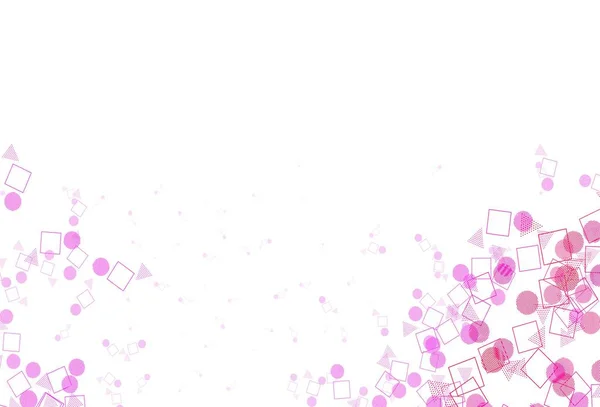 Светло Розовый Векторный Узор Многоугольным Стилем Кругами Декоративный Дизайн Абстрактном — стоковый вектор