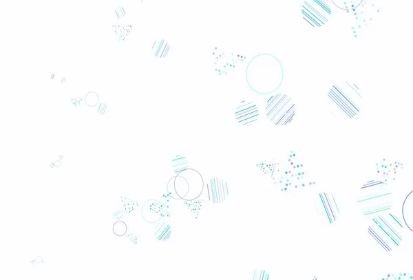 Светло Синий Зеленый Векторный Фон Многоугольным Стилем Кругами Современная Абстрактная — стоковый вектор