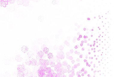 Soyut şekilli açık pembe vektör arkaplanı. Renkli rastgele şekillerle modern soyut illüstrasyon. Bir cep telefonu için arka plan.