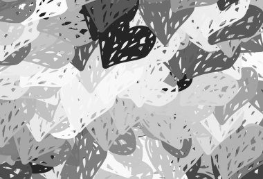 Parlayan kalpleri olan açık gri vektör arkaplan. Bulanık arkaplanda gradyan kalp şekilleri olan bir resim. Yıldönümü için bir iş ilanı tasarlamak.