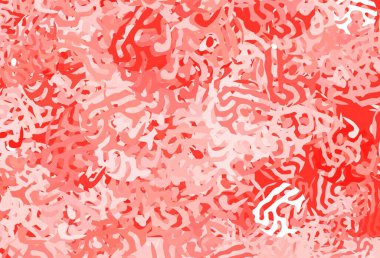 Rastgele şekilli açık kırmızı vektör deseni. Modern tarzda değişen renkli kaotik formlar. Web siteniz için basit tasarım.