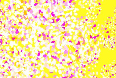 Memphis şekilli Light Multicolor vektör arkaplanı. Rastgele şekillerle soyut tarzda dekoratif tasarım. İşiniz için en iyi akıllı tasarım.