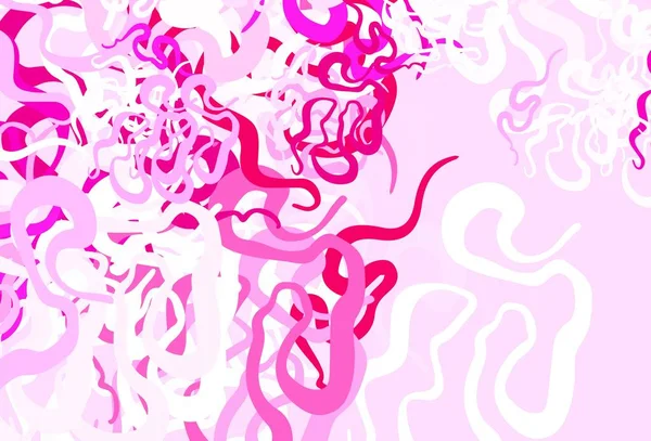 Modèle Vectoriel Rose Clair Avec Des Lignes Courbées Illustration Abstraite — Image vectorielle