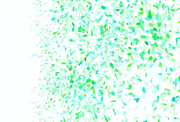 Светло Зеленый Вектор Элегантный Узор Листьями Красочная Иллюстрация Стиле Каракулей — стоковый вектор