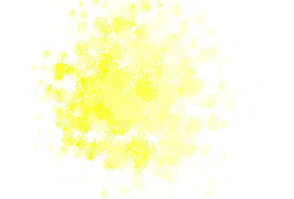 Світло Зелений Жовтий Векторний Каракулевий Візерунок Гілками Листя Гілки Градієнтом — стоковий вектор