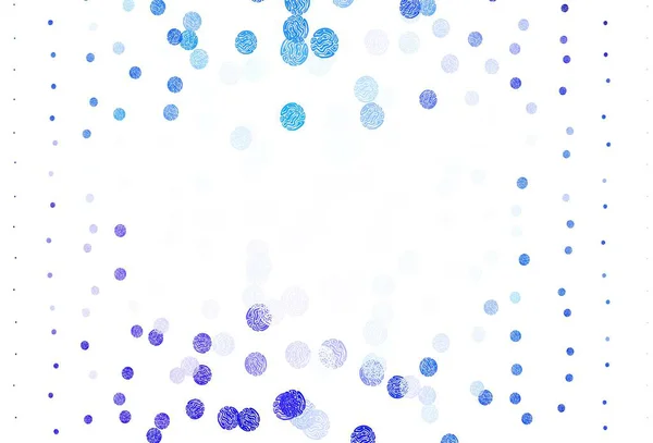 Light Blue Vector Pattern Spheres Blurred Bubbles Abstract Background Colorful — Stock Vector