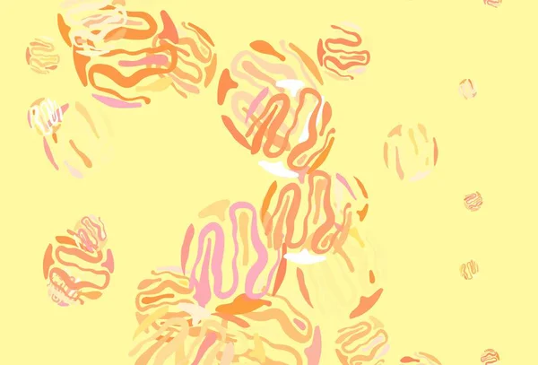 Світло Жовтий Векторний Фон Вигнутими Лініями Блискуча Абстрактна Ілюстрація Лініями — стоковий вектор