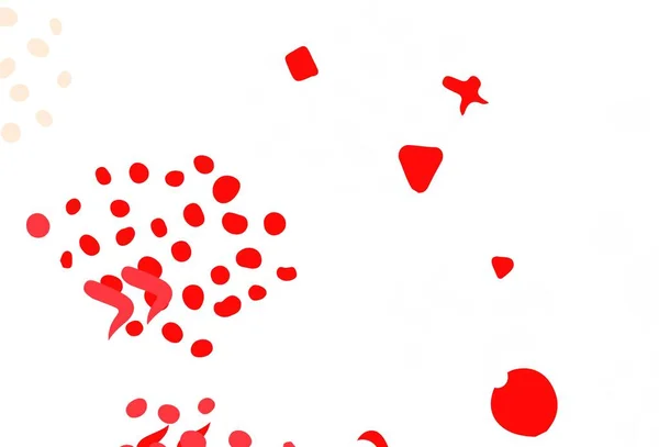 Rouge Foncé Motif Vectoriel Jaune Avec Des Formes Aléatoires Illustration — Image vectorielle
