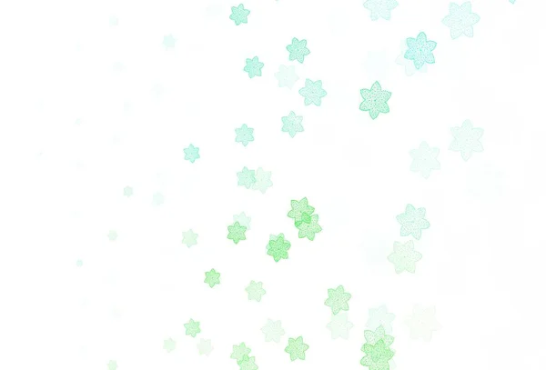 Ljusgrön Vektor Klotter Bakgrund Med Blommor Abstrakt Illustration Med Blommor — Stock vektor