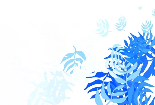 Açık Pembe Yapraklı Mavi Vektör Zarif Arkaplan Bulanık Şekilli Yapraklı — Stok Vektör