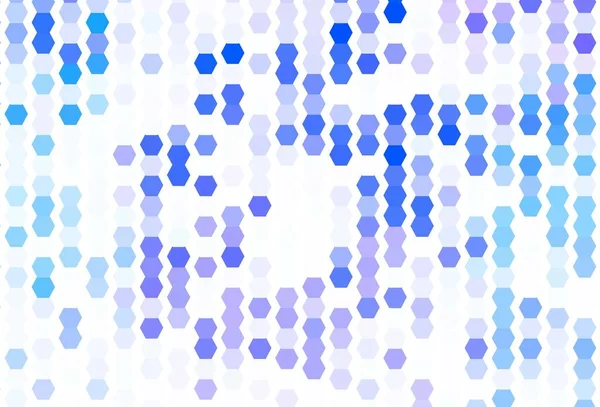 Világos Rózsaszín Kék Vektor Háttér Hatszögekkel Tervezés Absztrakt Stílusban Hatszögekkel — Stock Vector