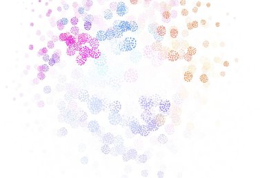 Açık mavi, kaotik şekilli kırmızı vektör şablonu. Modern tarzda değişen renkli kaotik formlar. Web siteniz için basit tasarım.