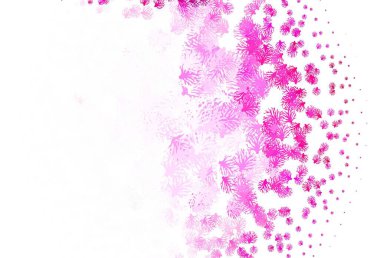 Açık pembe vektör şekilli dallar. Yapraklı soyut illüstrasyon, karalama tarzı dallar. Duvar kağıdı tasarımınız için yeni bir doku.