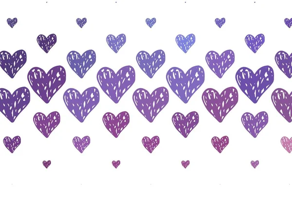Светло Фиолетовый Розовый Фон Сердцами Умная Иллюстрация Градиентными Сердцами Валентинском — стоковый вектор