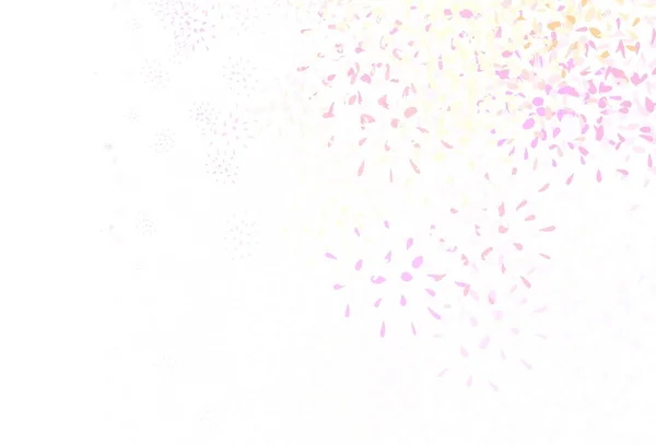 Ανοιχτό Ροζ Κίτρινο Διάνυσμα Αφηρημένο Φόντο Φύλλα Νέα Πολύχρωμη Εικονογράφηση — Διανυσματικό Αρχείο