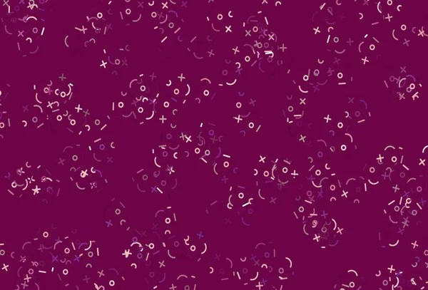 Textura Vectorial Rosa Claro Con Símbolos Matemáticos Ilustración Geométrica Moderna — Vector de stock