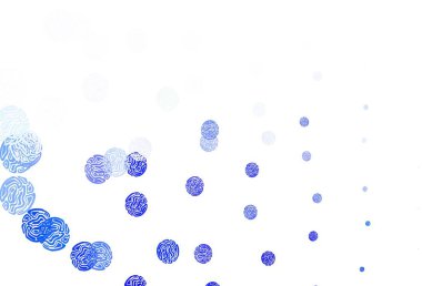 Çemberli hafif Mavili vektör şablonu. Doğa tarzında renkli baloncuklu soyut illüstrasyon. İş ilanınız için tasarım.