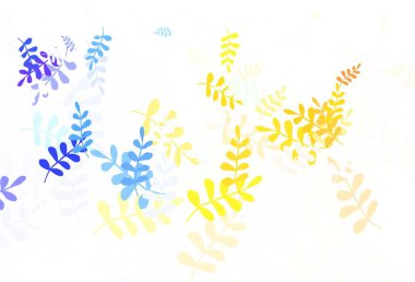 Yapraklı Light Multicolor vektör soyut arkaplan. Soyut şablondaki karalamalarla dekoratif illüstrasyon. Tasarımınız için yeni şablon.