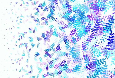 Açık Pembe, yapraklı mavi vektör özeti. Bulanık şekilli ve yapraklı yepyeni bir resim. İşiniz için yeni tasarım.