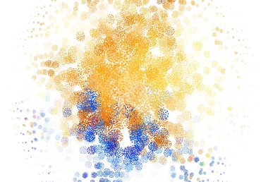 Memphis şekilli Light Orange vektör arkaplanı. Soyut tarzda rengarenk gradyan şekilleri olan bir resim. Duvar kağıtları için zarif tasarım.