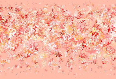 Açık kırmızı, kıvrımlı çizgileri olan sarı vektör dokusu. Basit bir şekilde parlak renkli bir illüstrasyon. Marka kitabı için şık bir desen.