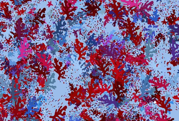 Azul Claro Plantilla Vector Rojo Con Formas Caóticas Ilustración Abstracta — Vector de stock