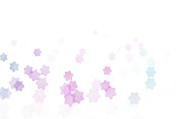 Ελαφρύ Πολύχρωμο Διάνυσμα Doodle Διάταξη Λουλούδια Glitter Αφηρημένη Εικόνα Λουλούδια — Διανυσματικό Αρχείο