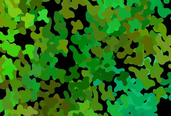 Σκούρο Πράσινο Κίτρινο Διανυσματικό Πρότυπο Χαοτικά Σχήματα Πολύχρωμες Χαοτικές Μορφές — Διανυσματικό Αρχείο