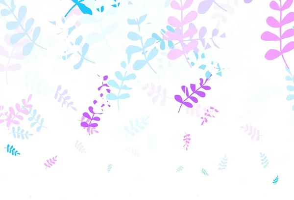 Light Purple Pink Vector Abstract Background Leaves Decorative Illustration Doodles — Stock Vector