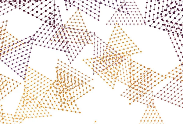 Hellrosa Gelbes Vektormuster Polygonalen Stil Mit Kreisen Moderne Abstrakte Illustration — Stockvektor